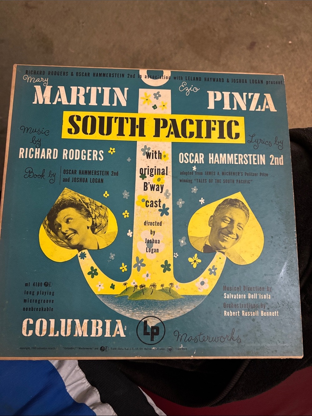 Columbia South Pacific Vinyl Album – Teal, Yellow, Black